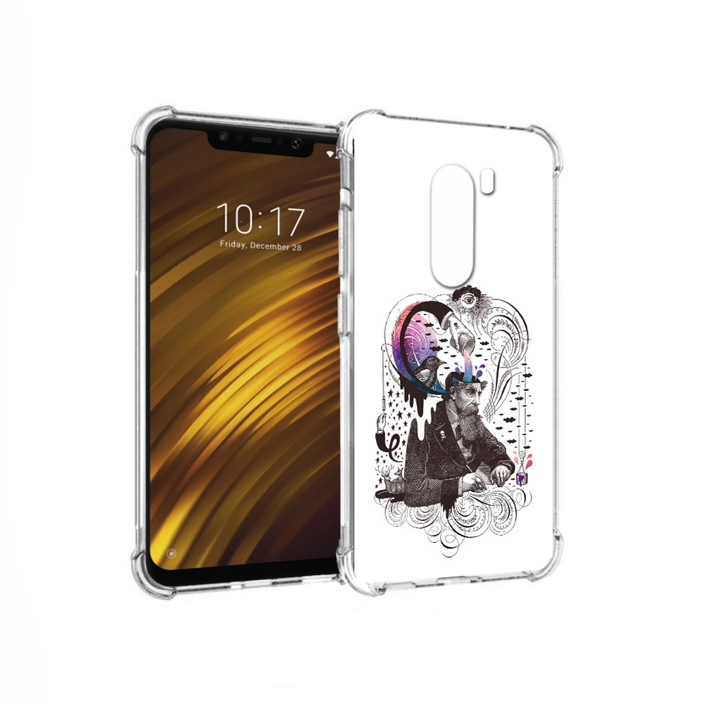 

Чехол MyPads Tocco для Xiaomi Pocophone F1 абстракция думающий мужчина (PT116503.308.210), Прозрачный, Tocco