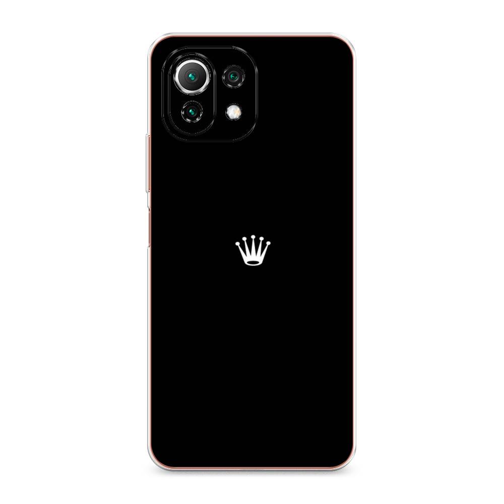 фото Силиконовый чехол "белая корона на черном фоне" на xiaomi 11 lite 5g ne awog