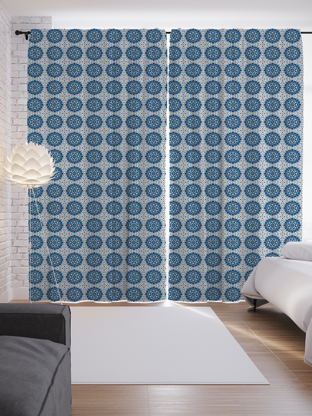 

Шторы JoyArty с фотопечатью "Кружево на завитках" из сатена, 290х265 см, Кружево на завитках