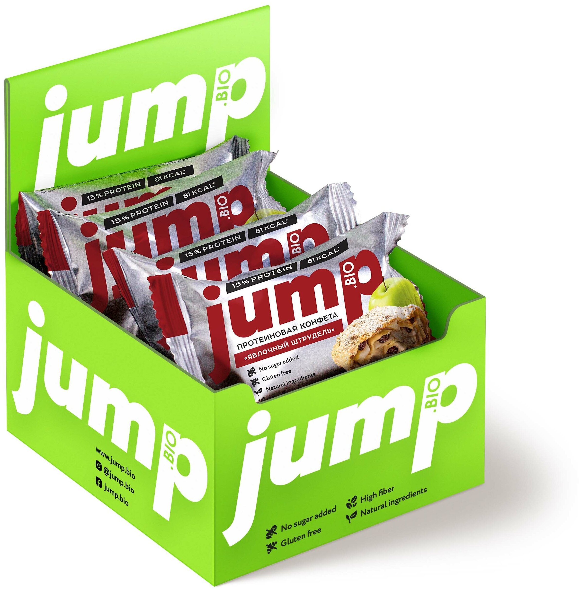 Jump Протеиновые конфеты без сахара 