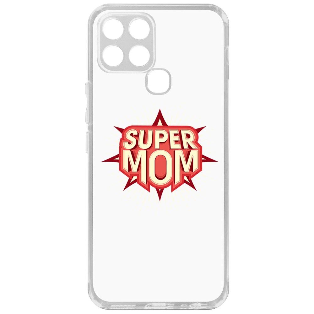 фото Чехол-накладка krutoff clear case супер мама для infinix smart 6