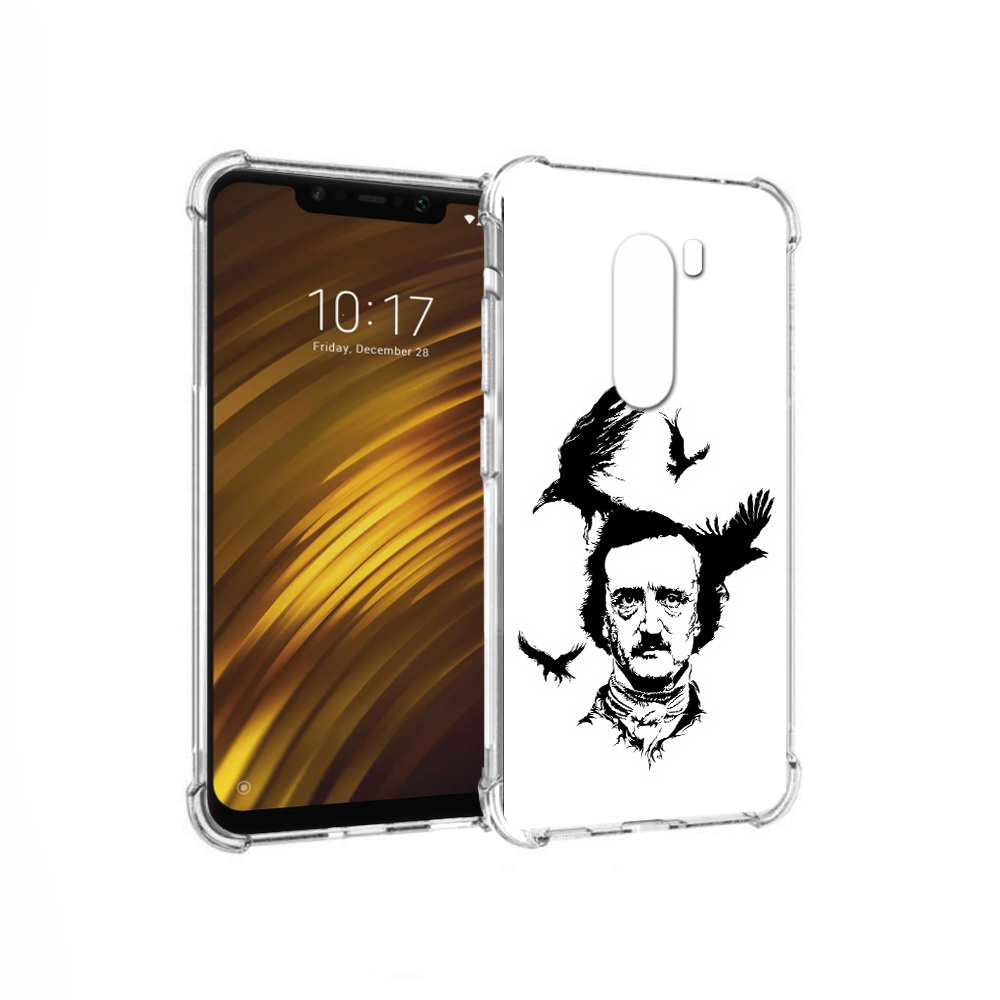 

Чехол MyPads Tocco для Xiaomi Pocophone F1 Эдгар Аллан черно белый (PT116503.308.204), Прозрачный, Tocco