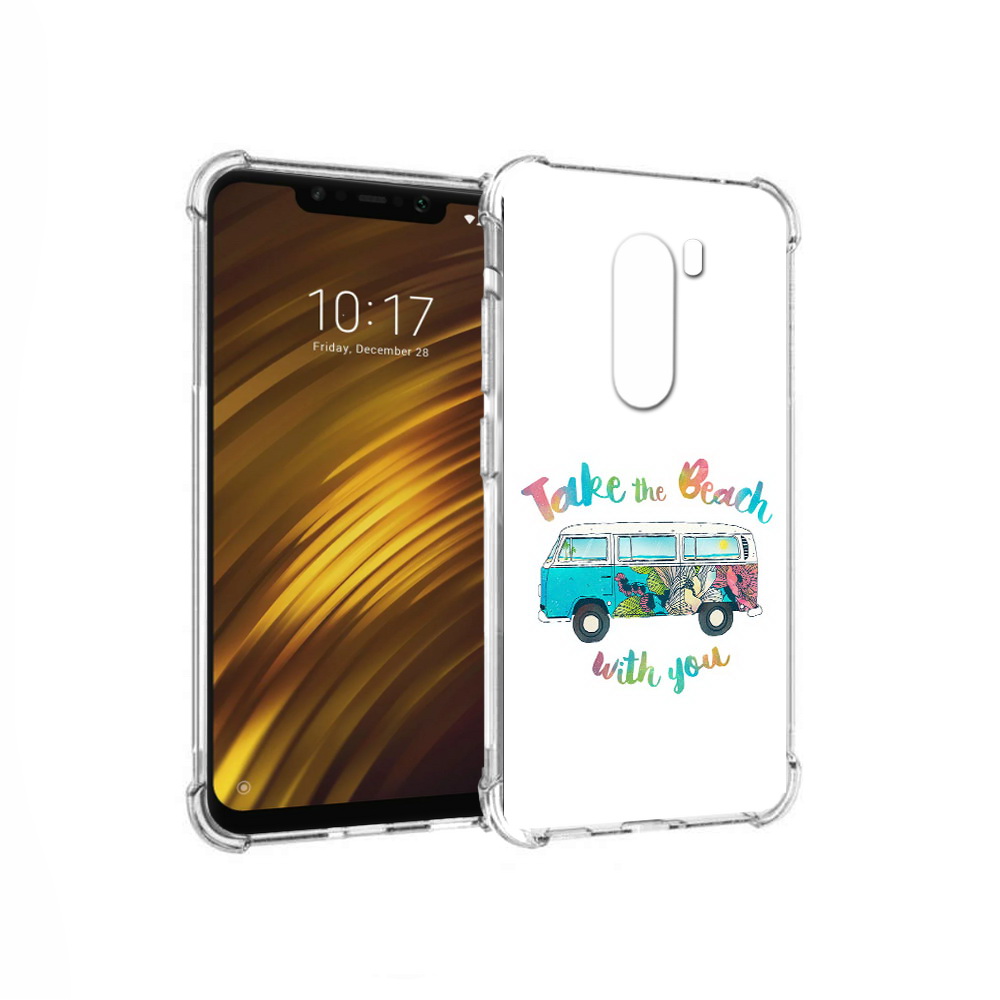 

Чехол MyPads Tocco для Xiaomi Pocophone F1 Хиппи автобус (PT116503.308.190), Прозрачный, Tocco