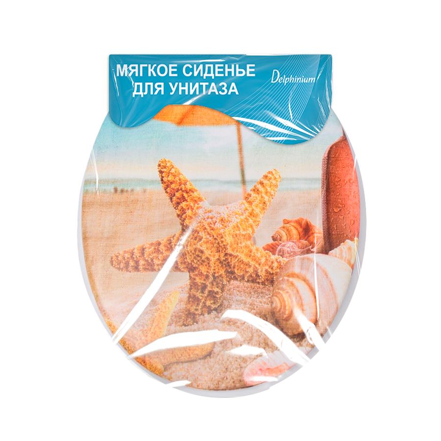 

Крышка сиденье для унитаза Delphinium Морской бриз, белый, Морской бриз