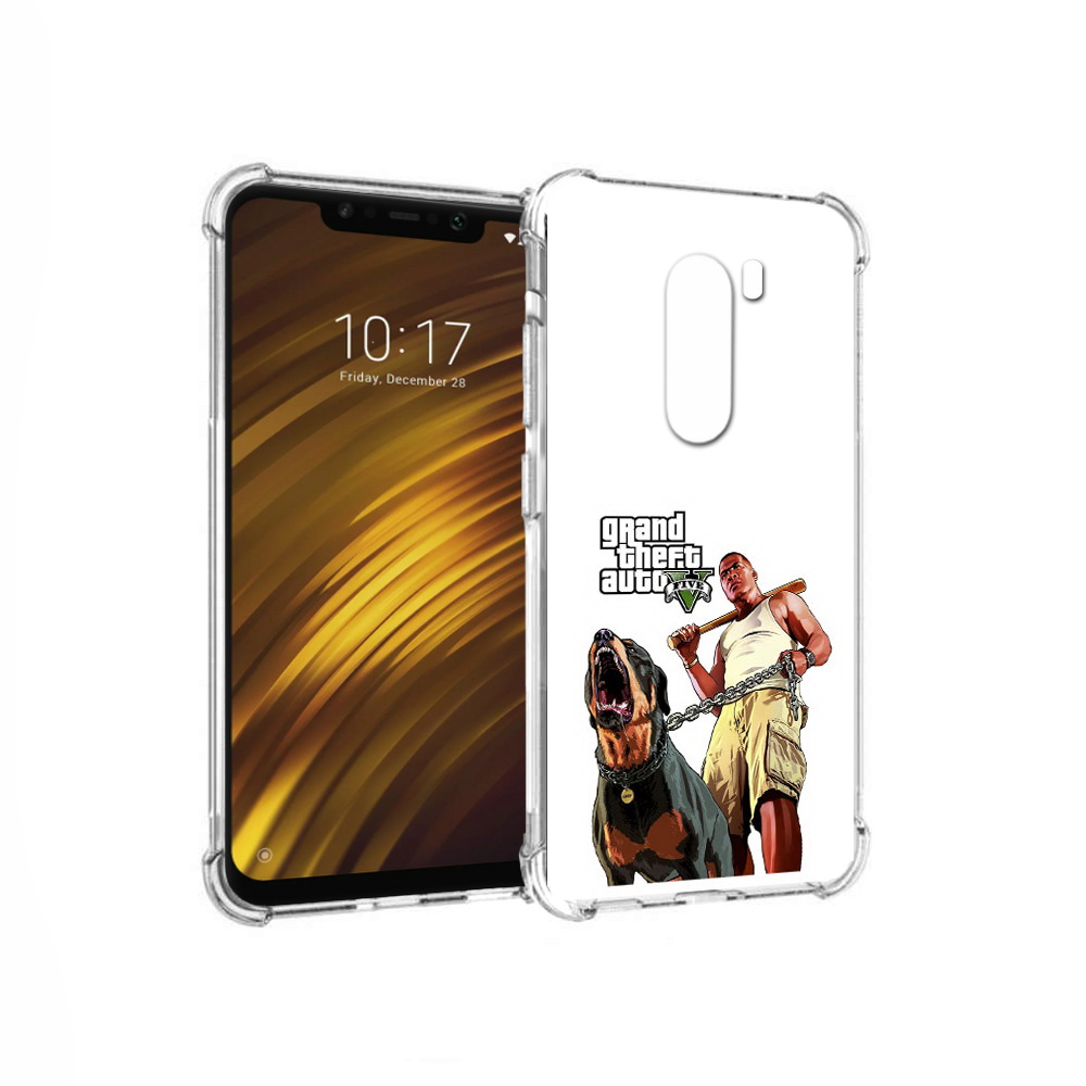 

Чехол MyPads Tocco для Xiaomi Pocophone F1 GTA грозная собака (PT116503.308.18), Прозрачный, Tocco