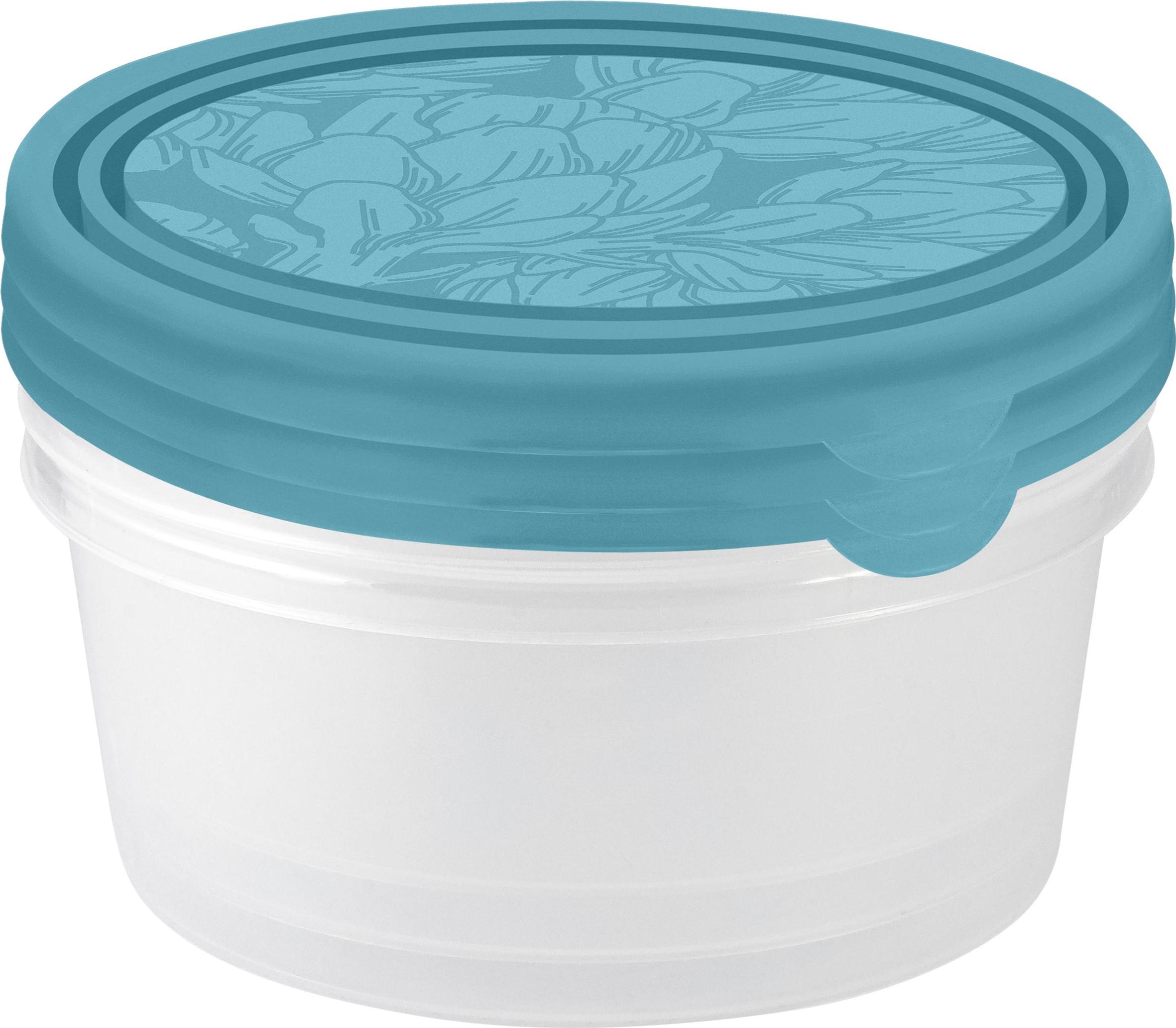 Набор контейнеров для продуктов HELSINKI Artichoke 3шт. 0,5 л круглые голубой океан PT1453