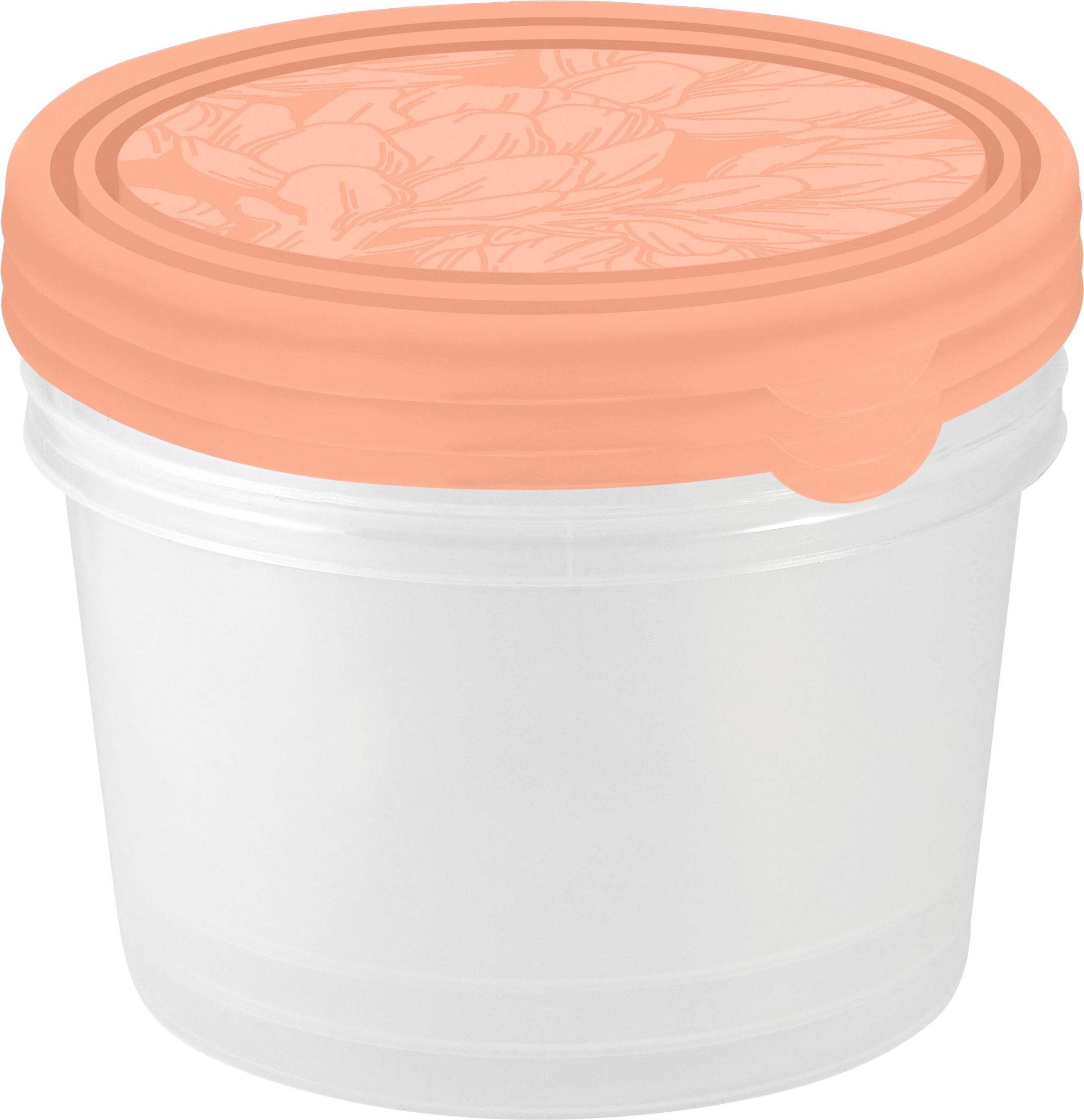 Набор контейнеров для продуктов HELSINKI Artichoke 3 шт 0,75 л круглые персиковая карамель