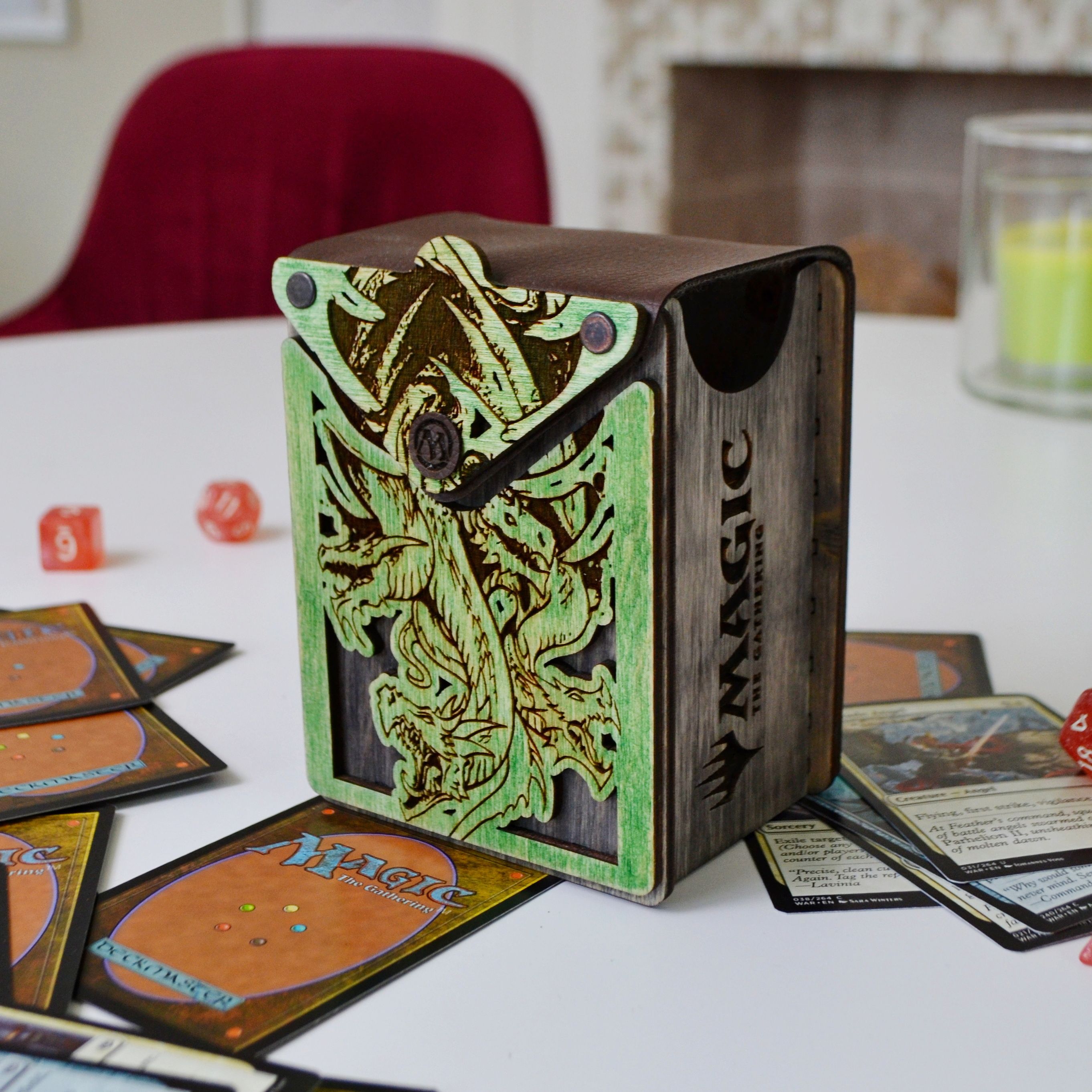 

Deckbox Чудеса Леса MTG Гидра L (на 80+ карт), magic the gathering, Разноцветный