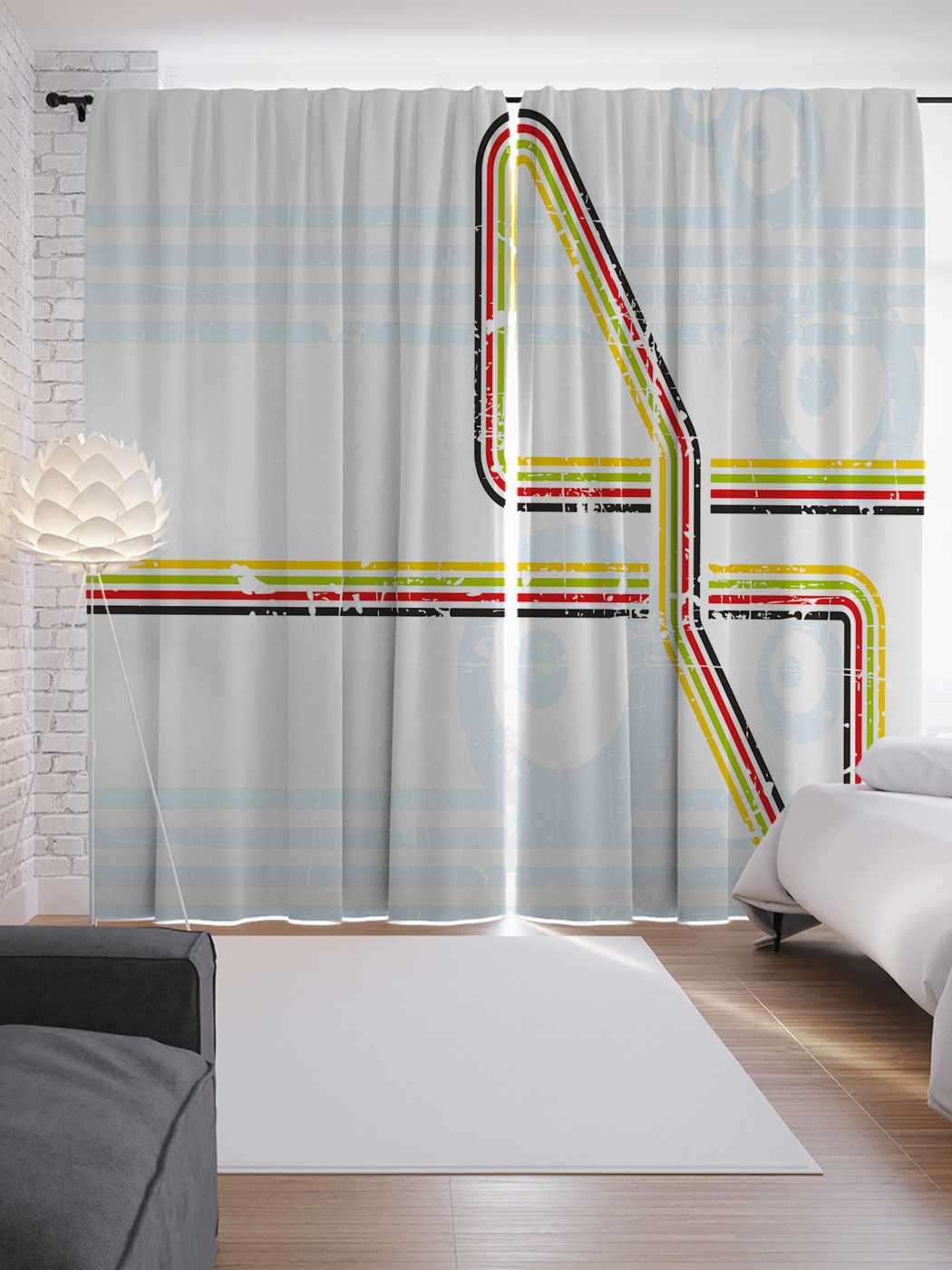 

Шторы JoyArty с фотопечатью "Фон ретро гранж" из сатена, 290х265 см, Фон ретро гранж