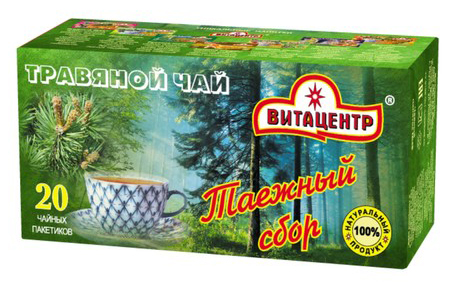 Таежный сбор чай (в фильтр-пакетах) Витацентр. 20 шт. по 2 гр.
