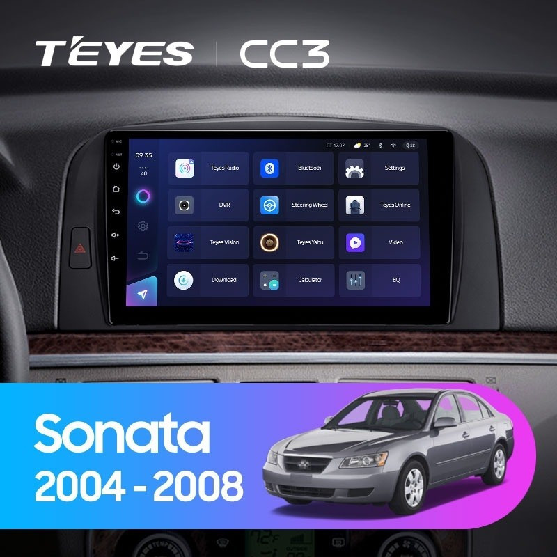 Штатная магнитола Teyes CC3L 4/64 Hyundai Sonata NF (2004-2008)