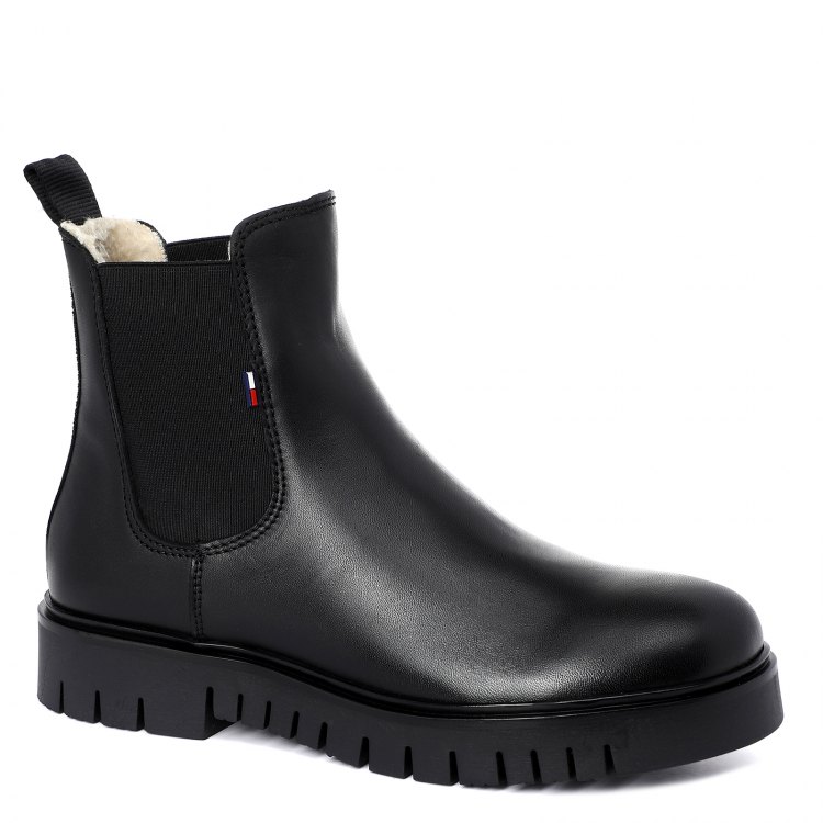 фото Женские ботинки челси tommy jeans warm lined chelsea boot en0en01166 черный р.40 eu