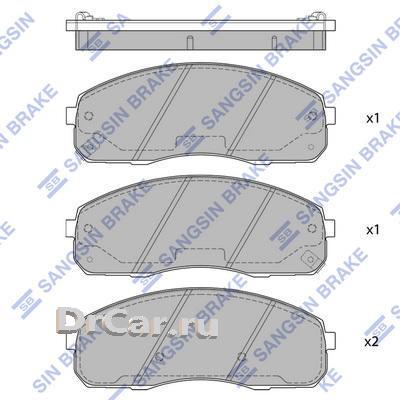 

Тормозные колодки Sangsin brake дисковые SP1735