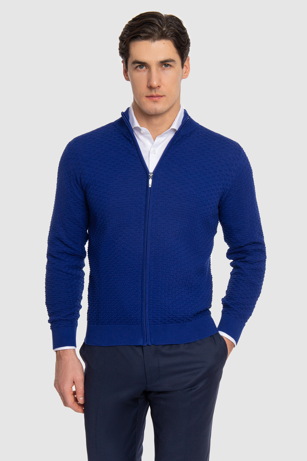 

Кардиган мужской Kanzler 110057W04R041 синий 2XL, 110057W04R041