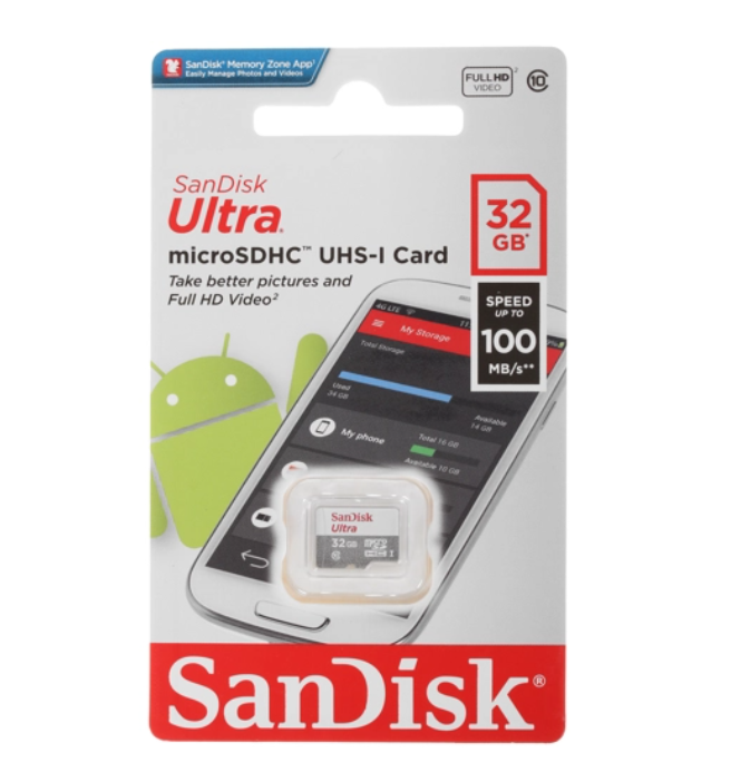 Карта памяти SanDisk Micro SDXC 128Гб (SDSQXAO-128G-GN3ZN)