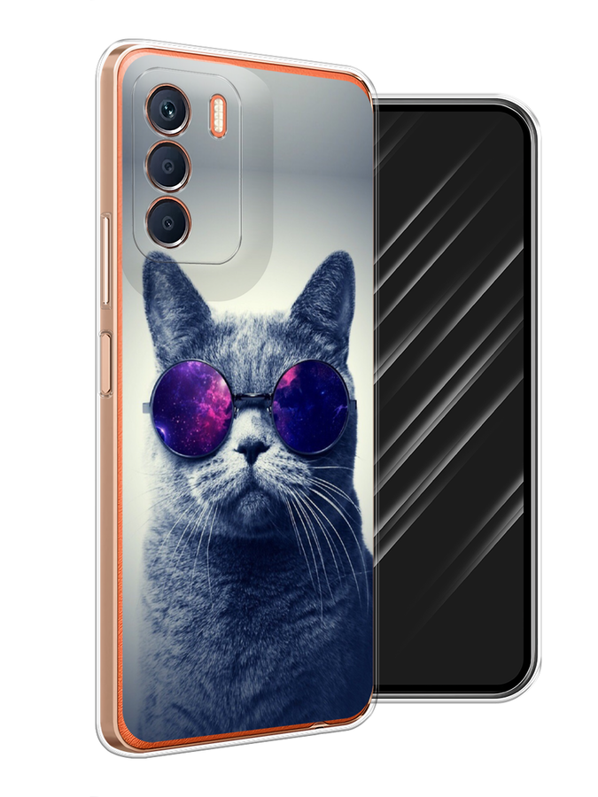 

Чехол Awog на Infinix Zero 5G 2023 "Космический кот", Бордовый, 3104450-1