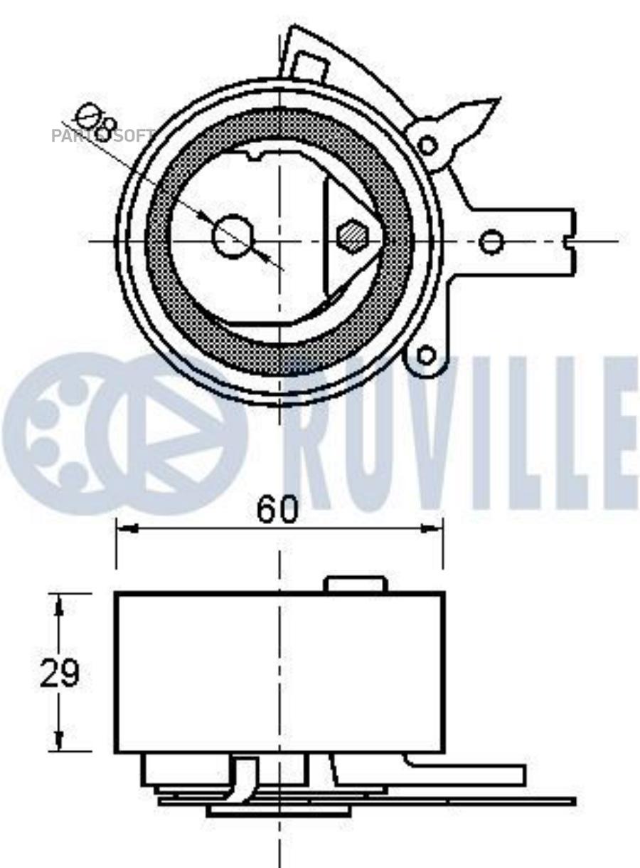

Ролик Ремня Грм Peugeot/Ford/Citroen 2.2Tdci/Hdi 06= 1Шт Ruville 541990