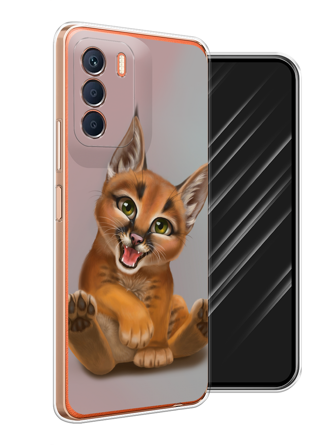

Чехол Awog на Infinix Zero 5G 2023 "Малыш рыси", Оранжевый;серый, 3104450-1