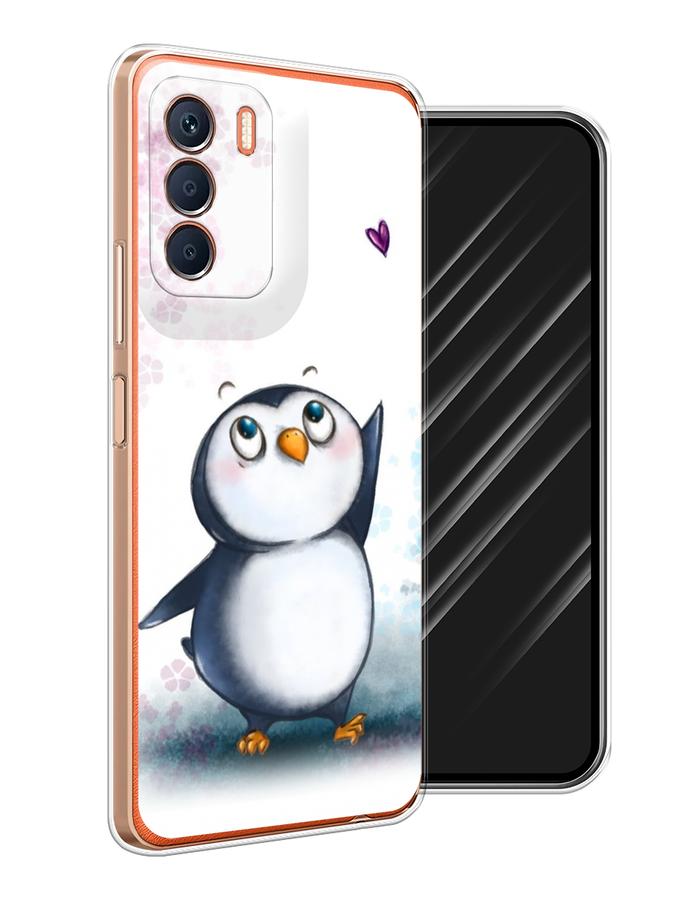 

Чехол Awog на Infinix Zero 5G 2023 "Пингвин и сердечко", Белый, 3104450-1