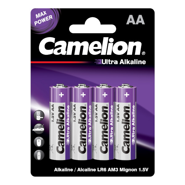 Батарейка Camelion LR6-BP4UT AA, 1,5V, 4 шт.