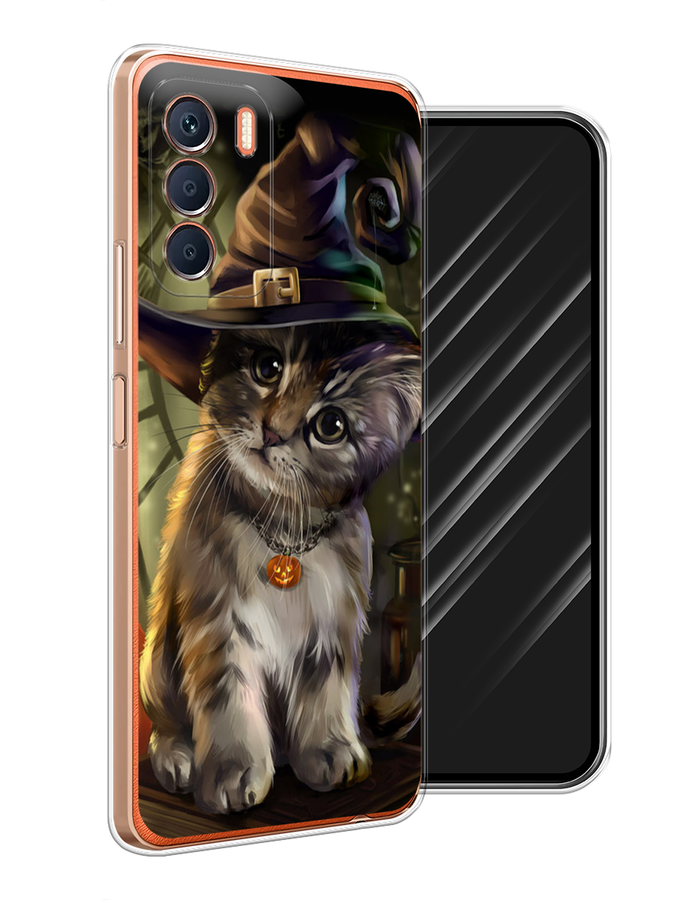 

Чехол Awog на Infinix Zero 5G 2023 "Кот на Хэллоуин", Зеленый;серый, 3104450-2