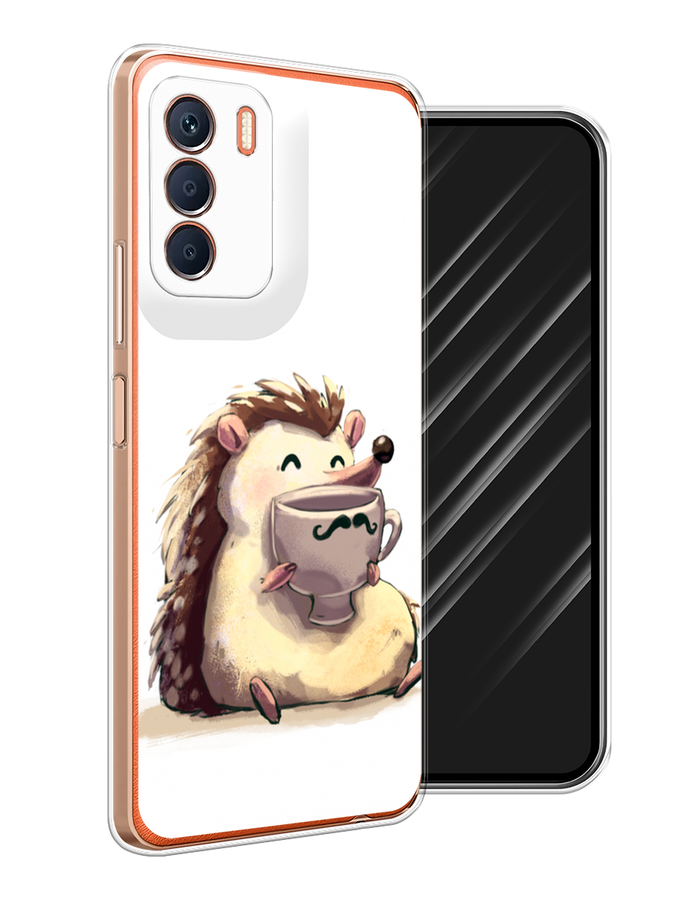 

Чехол Awog на Infinix Zero 5G 2023 "Еж кофеман", Белый;коричневый;бежевый, 3104450-10