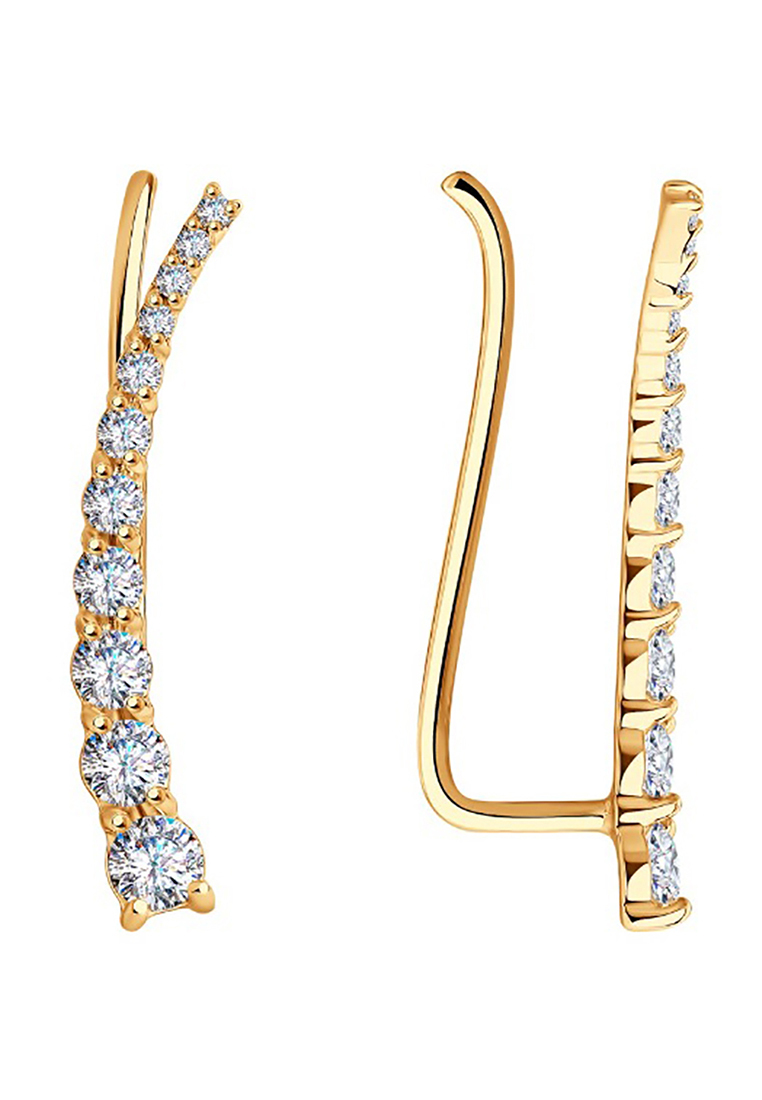 

Серьги из желтого золота с фианитом Kari Jewelry С130-2646, С130-2646