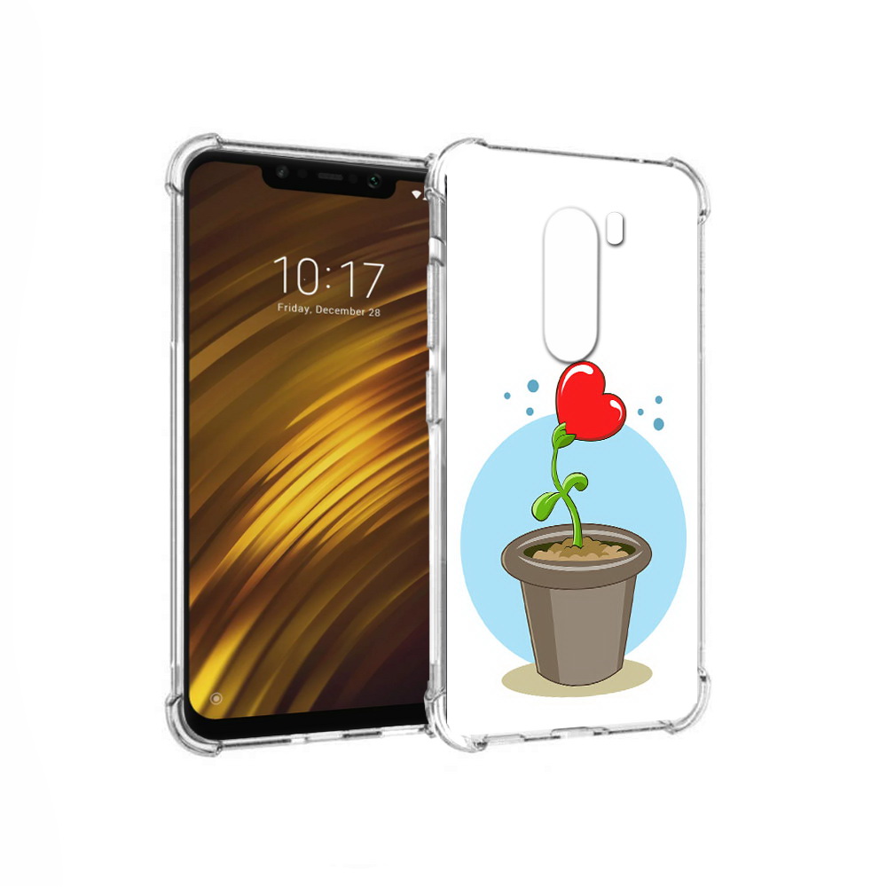 

Чехол MyPads Tocco для Xiaomi Pocophone F1 Растение любви 14 февраля (PT116503.308.145), Прозрачный, Tocco