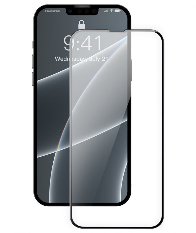 

Стекло Baseus Full Glass 0.3 мм для iPhone 13/13 Pro с черной рамкой