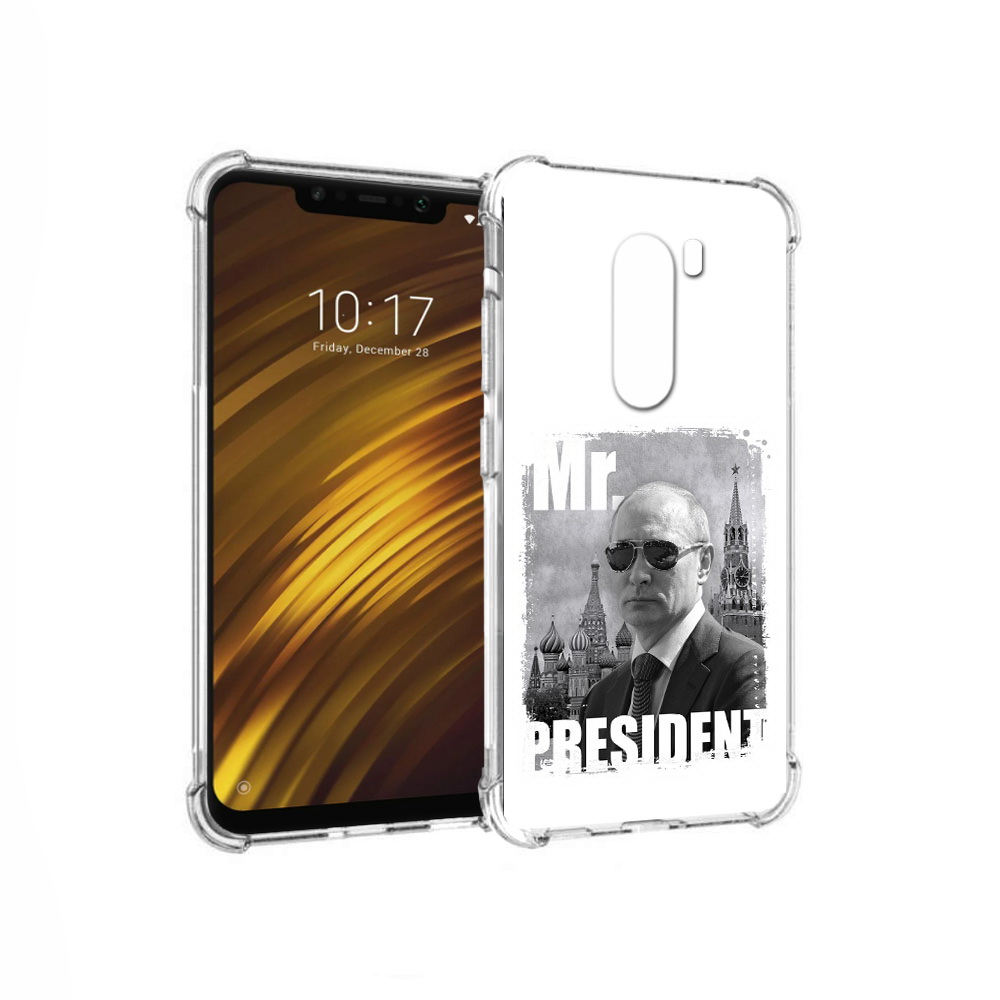 

Чехол MyPads Tocco для Xiaomi Pocophone F1 Путин (PT116503.308.141), Прозрачный, Tocco