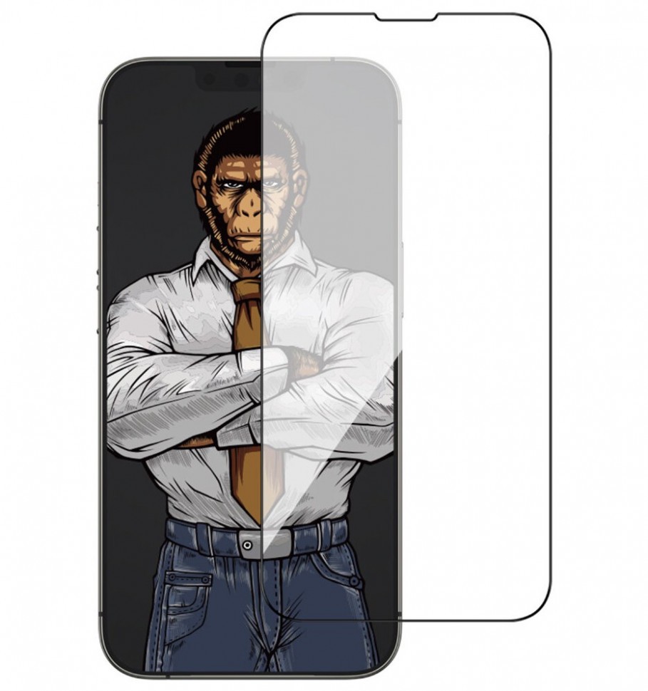 

Стекло Blueo 2.5D USA Gorilla Full Glue Anti-Static 0.33мм для iPhone 13 Mini black