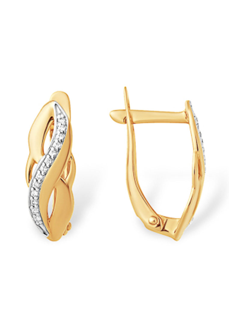 

Серьги из желтого золота с фианитом Kari Jewelry С13210155, С13210155