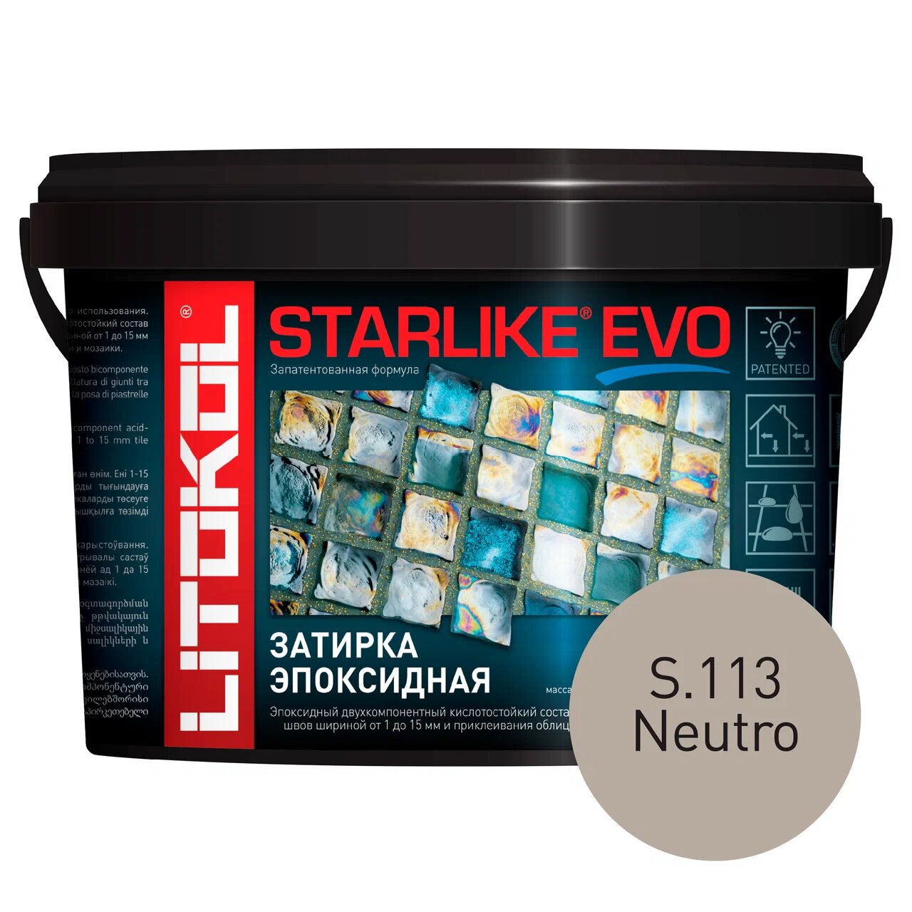 фото Затирка litokol starlike evo s.113 neutro, 2,5 кг