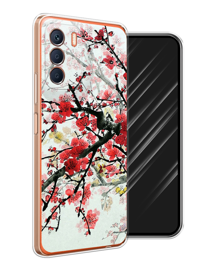 

Чехол Awog на Infinix Zero 5G 2023 "Сакура", Розовый;черный, 3104450-4