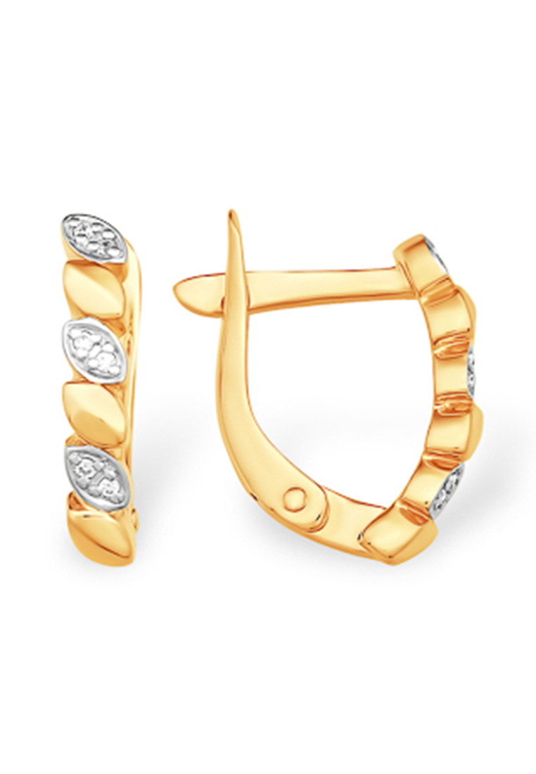 

Серьги из желтого золота с фианитом Kari Jewelry С13213799, С13213799
