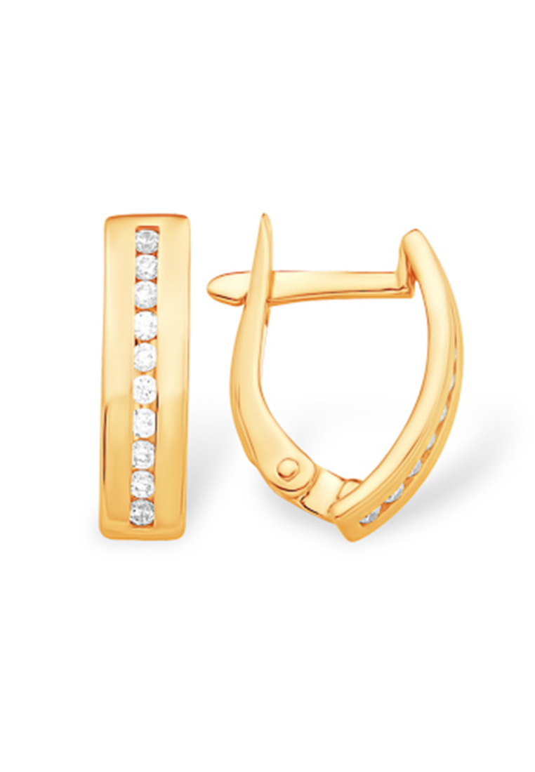 

Серьги из желтого золота с фианитом Kari Jewelry С10213583, С10213583