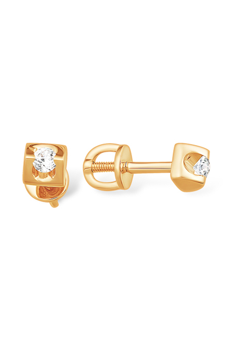 

Серьги из желтого золота с фианитом Kari Jewelry С10213637, С10213637