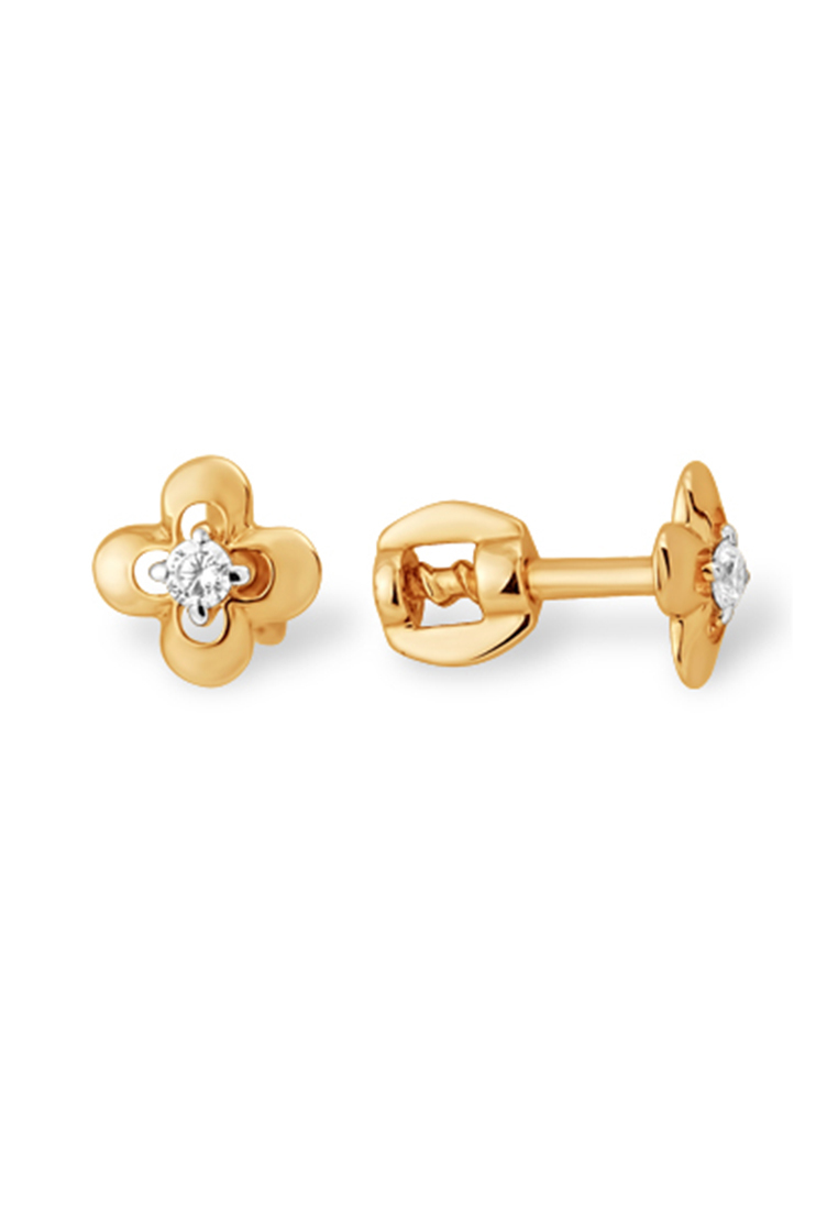 

Серьги из желтого золота с фианитом Kari Jewelry С1326581, С1326581