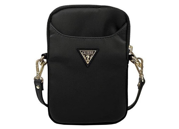 Сумка Guess Nylon Phone bag with Triangle metal logo для телефонов до 8, Черный