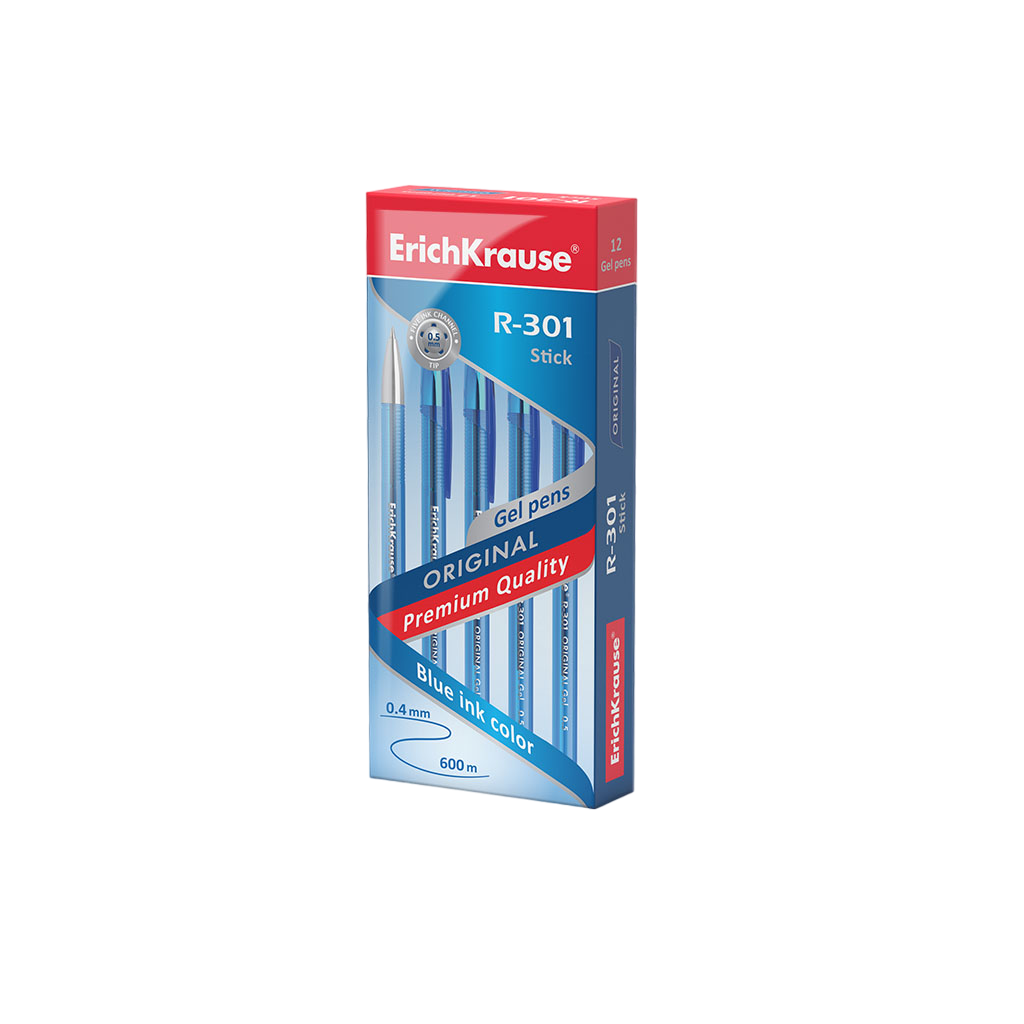 

Ручка гелевая ErichKrause R-301 ORIGINAL Gel 0.5 синяя 12 шт.