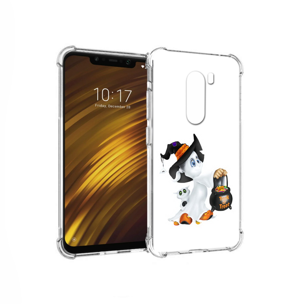 

Чехол MyPads Tocco для Xiaomi Pocophone F1 Маленький призрак (PT116503.308.113), Прозрачный, Tocco