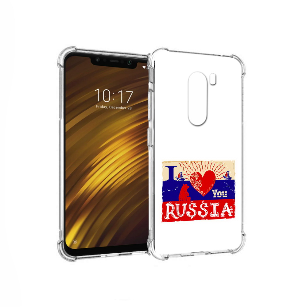 

Чехол MyPads Tocco для Xiaomi Pocophone F1 Люблю Россию (PT116503.308.112), Прозрачный, Tocco