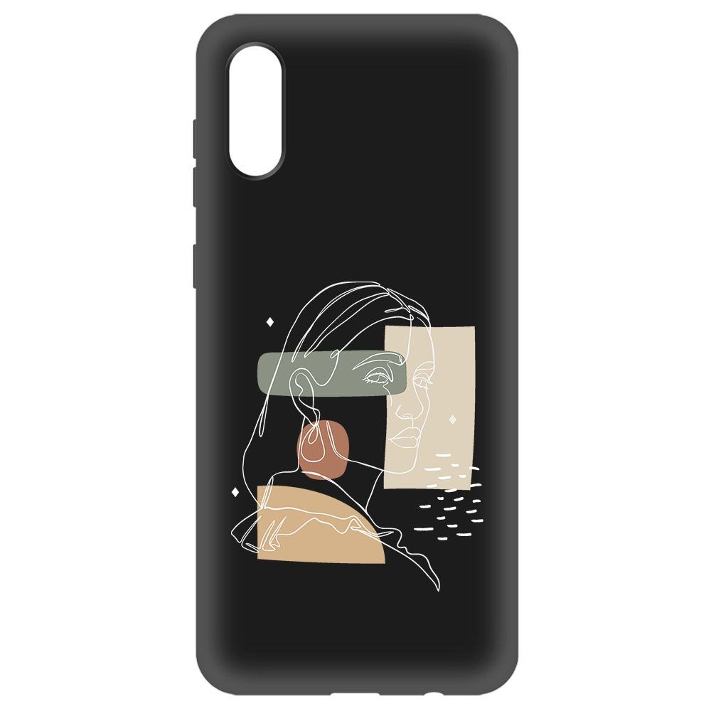 фото Чехол-накладка krutoff soft case уверенность для samsung galaxy a02 (a022) черный