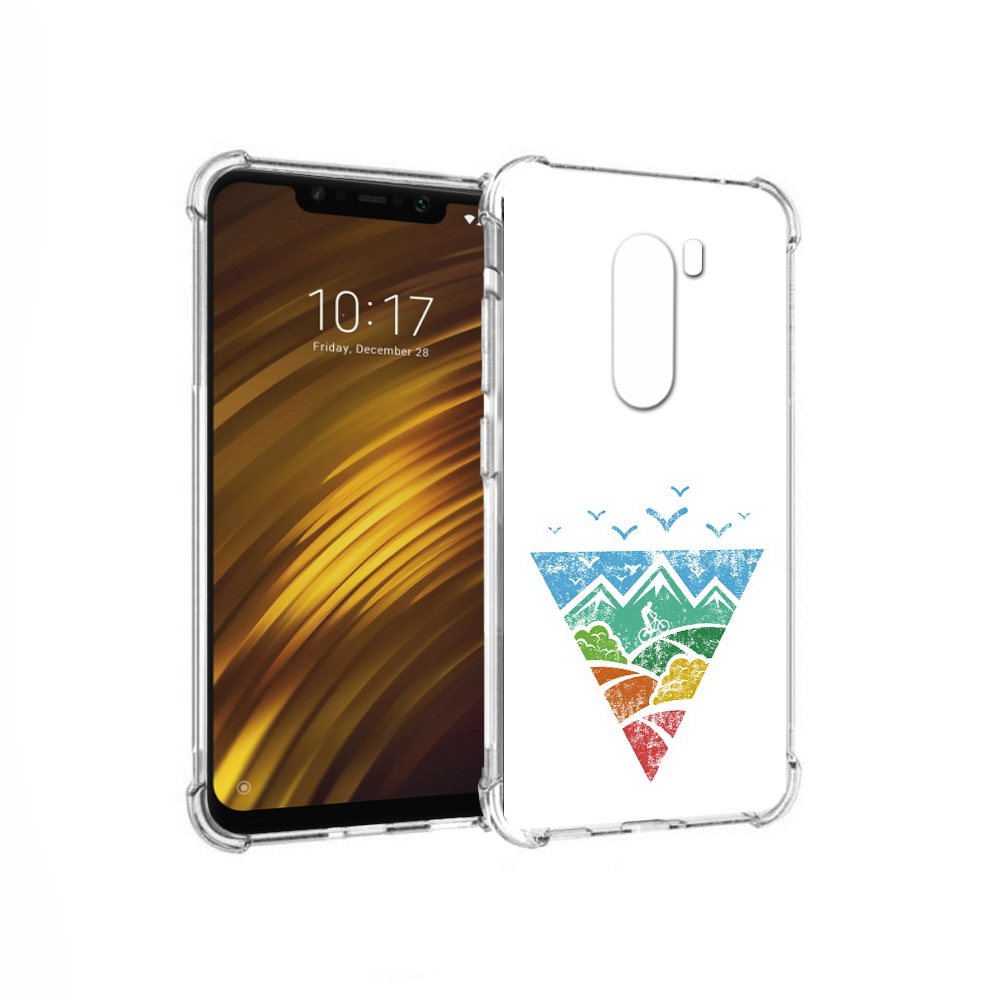 

Чехол MyPads Tocco для Xiaomi Pocophone F1 Лес земля море чайки (PT116503.308.105), Прозрачный, Tocco
