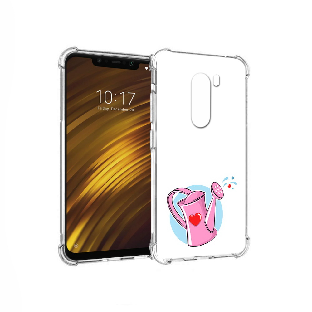 

Чехол MyPads Tocco для Xiaomi Pocophone F1 Лейка любви 14 февраля (PT116503.308.103), Прозрачный, Tocco