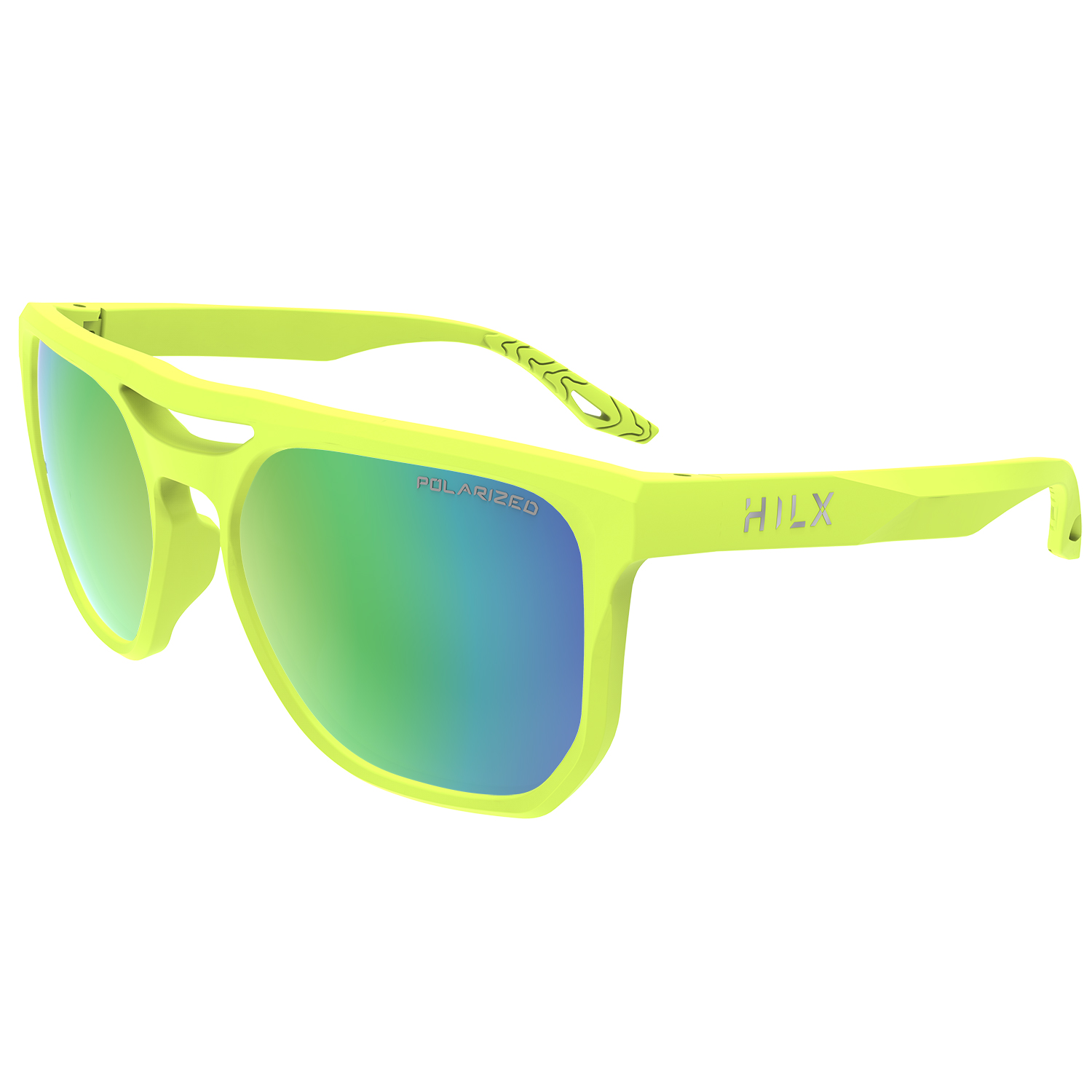 Солнцезащитные очки унисекс HILX Carnage matt solid neon yellow/green polarized lens