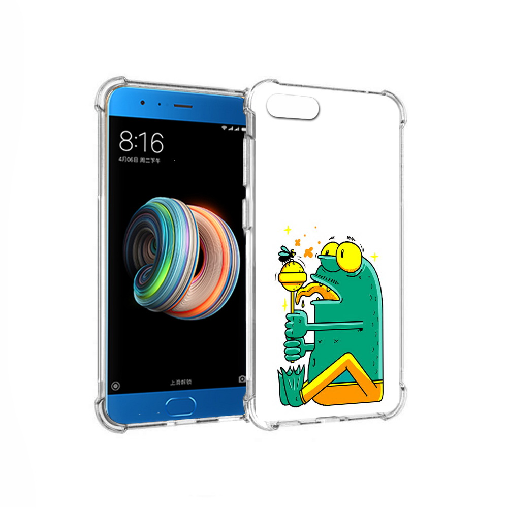 

Чехол MyPads Tocco для Xiaomi Mi Note 3 Зеленая лягушка с чупа чупсом (PT99401.307.85), Прозрачный, Tocco