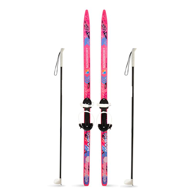 Лыжный комплект подростковый NovaSport Magic с универсальным креплением 150/110