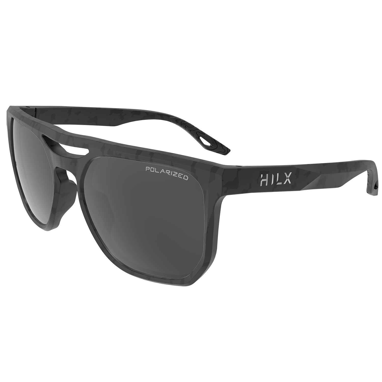 Солнцезащитные очки унисекс HILX Carnage matt solid carbon/black polarized lens