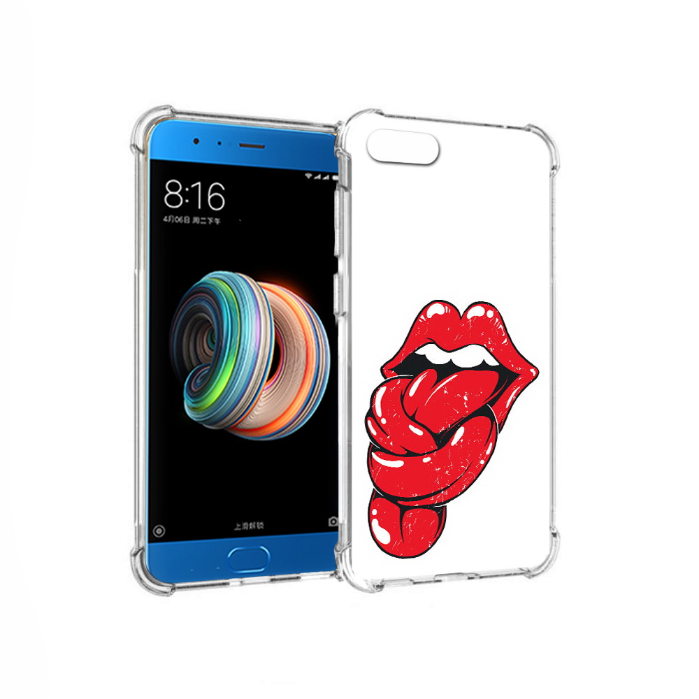 

Чехол MyPads Tocco для Xiaomi Mi Note 3 яркие губы с языком (PT99401.307.705), Прозрачный, Tocco